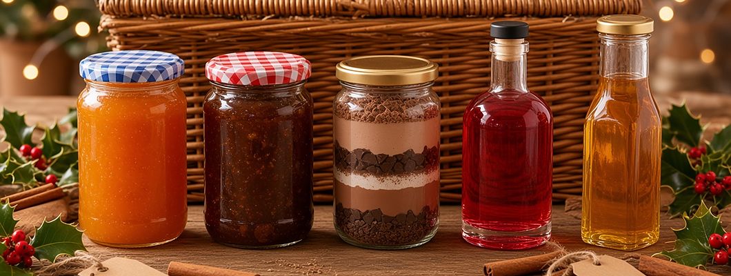Homemade Christmas hampers: 12 gift ideas in jars and bottles