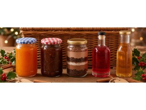 Homemade Christmas hampers: 12 gift ideas in jars and bottles