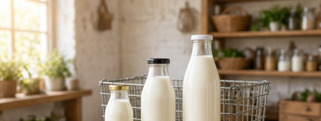 What size milk bottles work for retail and doorstep?