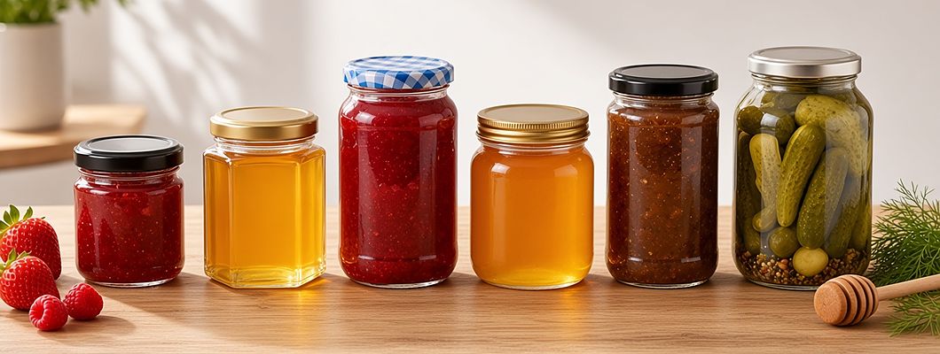 Which lids go with jam, honey and pickle jars?