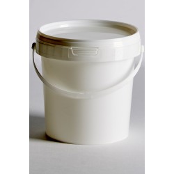1Ltr Plastic Handle White Pail