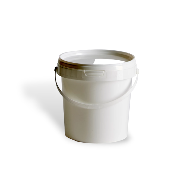 1 Litre Plastic Handle White Pail