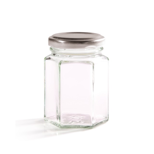 110ml Hexagonal Jam Jar With Twist Off Lid