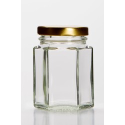110ml Hexagonal Jam Jar With Twist Off Lids
