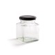 280ml (12oz) Square Food Jam Jar With Twist Lid