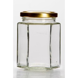 12oz (280ml) Hexagonal Jam Jar With Twist Off Lid