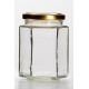 12oz (280ml) Hexagonal Jam Jar With Twist Off Lid