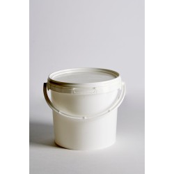 10Ltr Plastic Handle White Pail