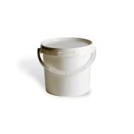 10 Litre Plastic Handle White Pail