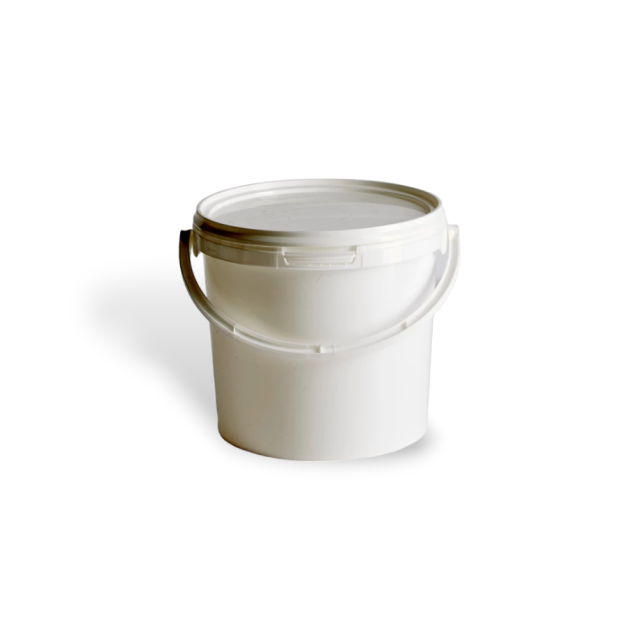 2.5 Litre Plastic Handle White Pail