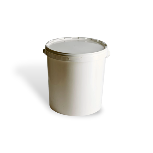 21 Litre Plastic Handle White Pail