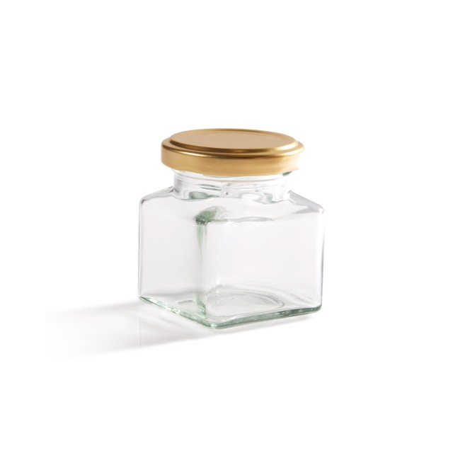 130ml (4oz) Square Food Jam Jar With Twist Off Lid