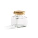 130ml (4oz) Square Food Jam Jar With Twist Off Lid