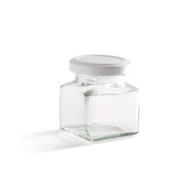 130ml (4oz) Square Food Jam Jar With Twist Off Lid