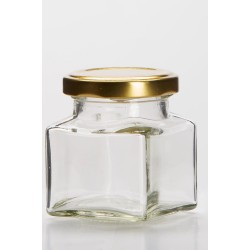 4oz (130ml) Square Food Jam Jar With Twist Off Lid