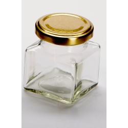4oz (130ml) Square Food Jam Jar With Twist Lid