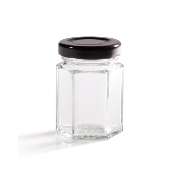 55ml Hexagonal Jam Jar With Twist Off Lid