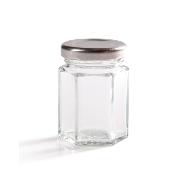 55ml Hexagonal Jam Jar With Twist Off Lid