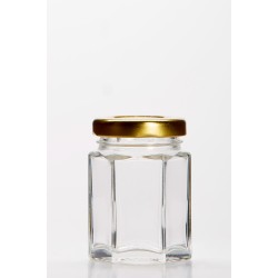 55ml Hexagonal Jam Jar With Twist Off Lid
