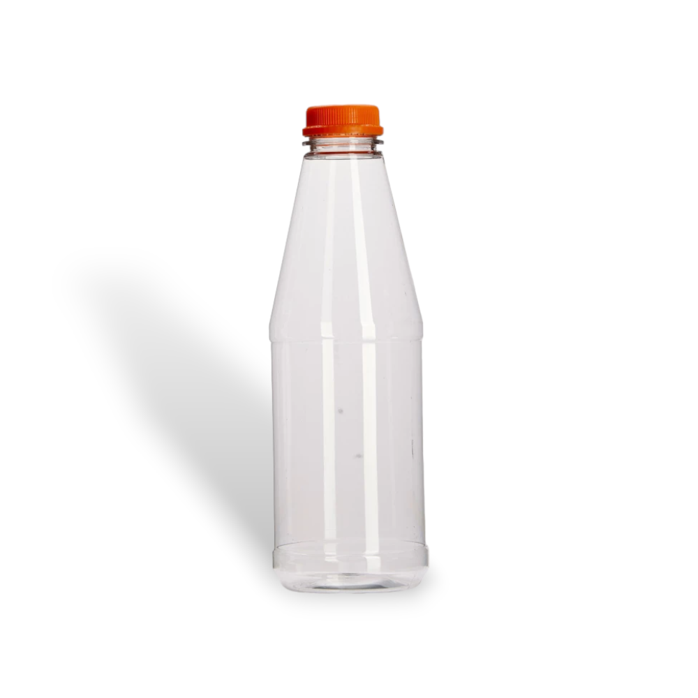 750ml Round Pet Bottle And Orange Cap With Screw Cap - Bottle Company South
