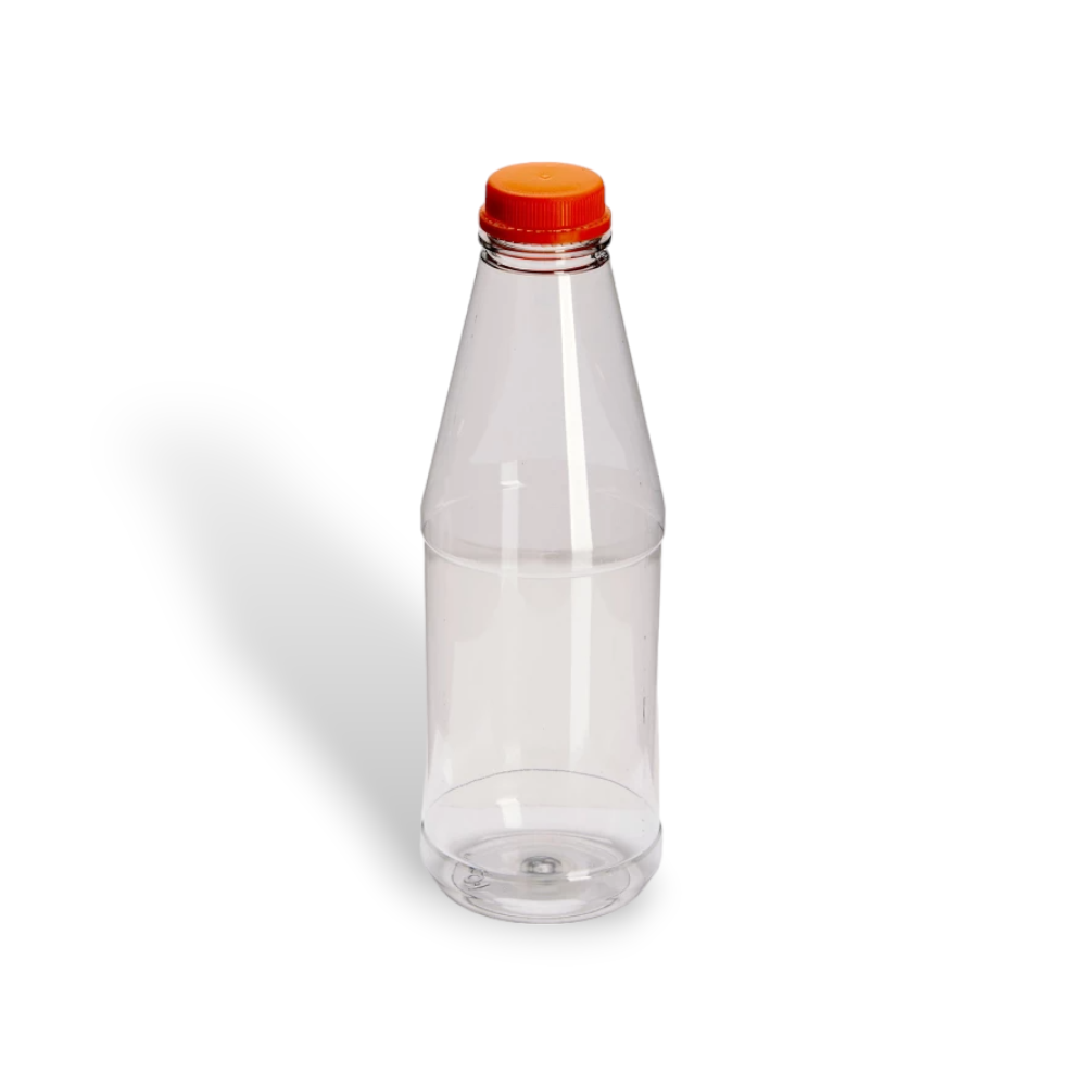 750ml Round Pet Bottle And Orange Cap With Screw Cap - Bottle Company South