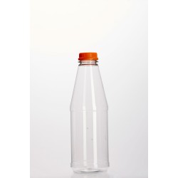 750ml Round Pet Bottle And Orange Cap With Screw Cap