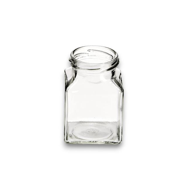 200ml (8oz) Square Food Jam Jar With Twist Off Lid