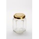 8oz (196ml) Hexagonal Jam Jar With Twist Off Lid
