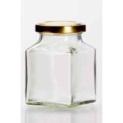 8oz (200ml) Square Food Jam Jar With Twist Off Lid