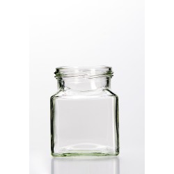 4oz (130ml) Square Food Jam Jar With Twist Off Lid