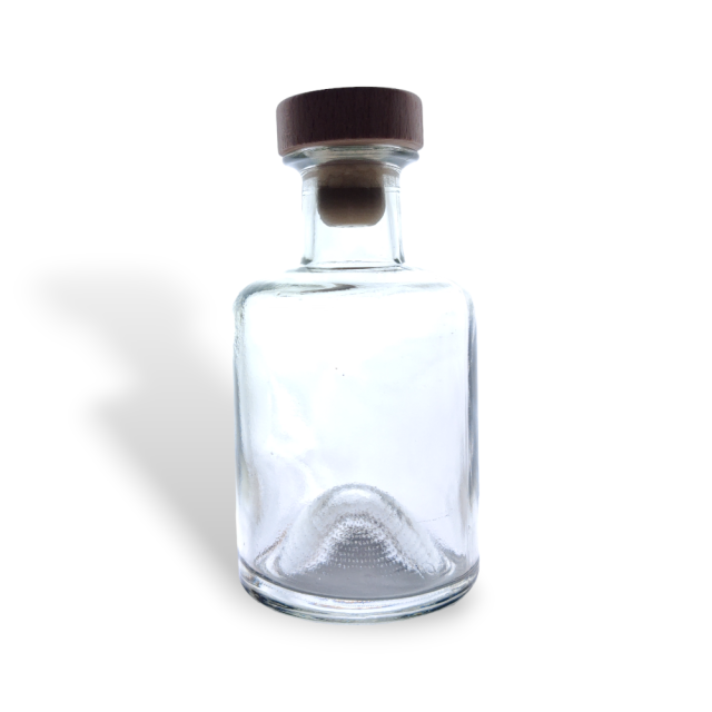 200ml Apotheker/Herbalist Bottle with Wooden top and Synthetic Shank